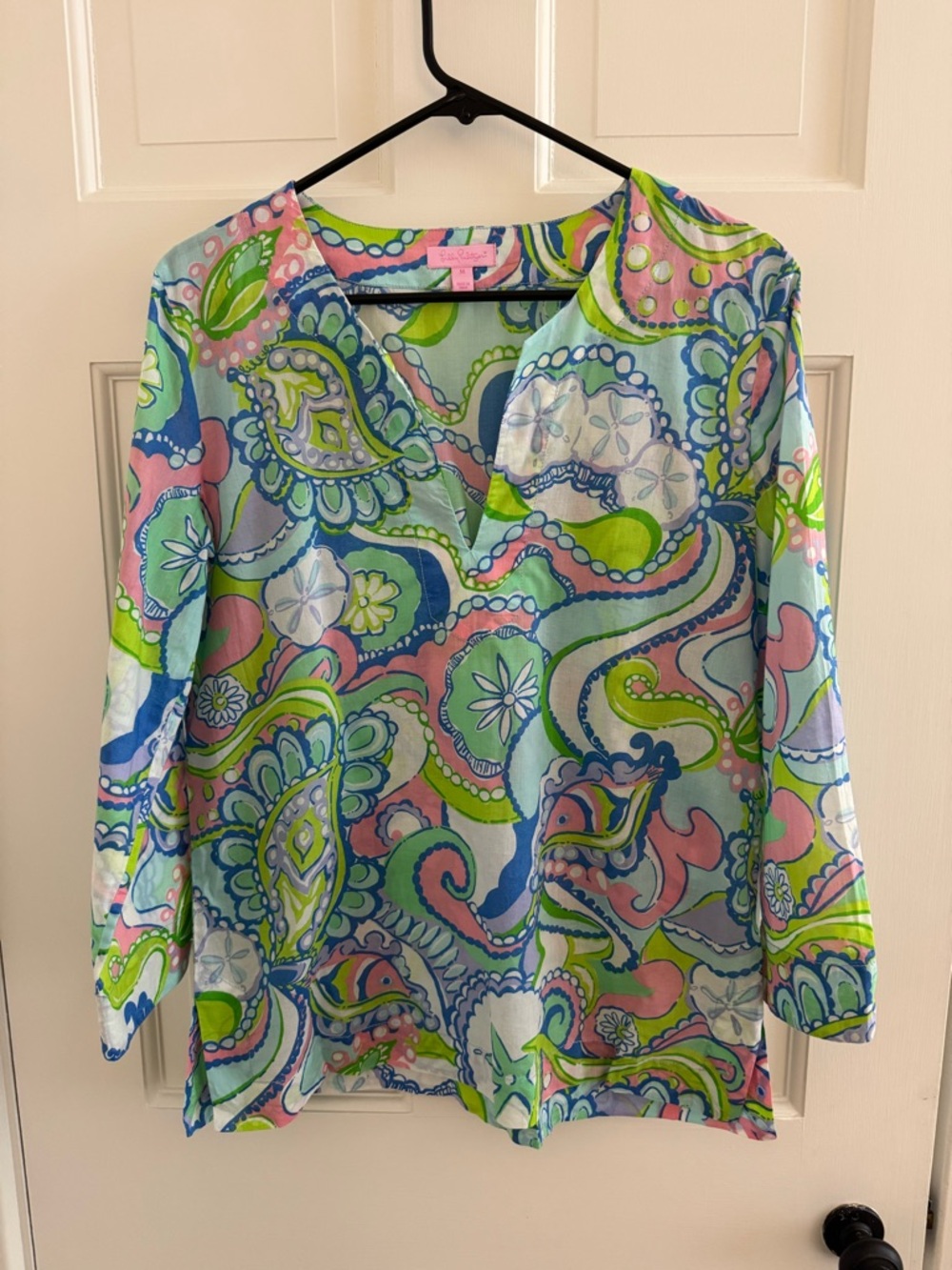 Lilly Pulitzer Multicolor Paisley V-Neck Tunic